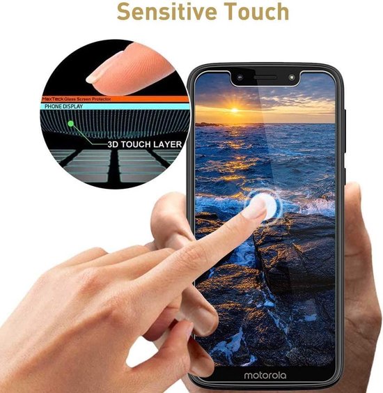 Screenprotector - Geschikt voor Motorola Moto G7 Play - 9H Glas (3-Pack)
