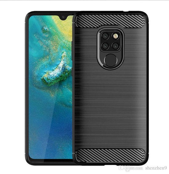 Huawei Mate 20 Pro Hoesjes – Brushed Backcover – Anti-kras – Zwart-Ilumina Benelux