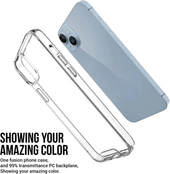 iPhone 14 Hoesjes – Transparante TPU Bumper Case – Military Grade Schokbestendig – Crystal Clear-Ilumina Benelux