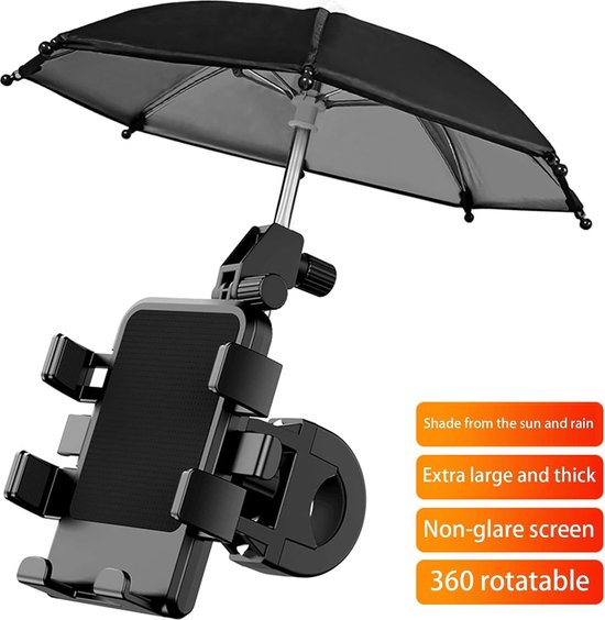 Telefoonhouder fiets – 360° draaibaar – Geschikt voor scooter en motor – Universele smartphonehouder – Zwart-Ilumina Benelux