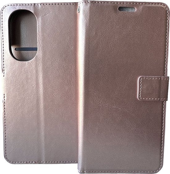 Portemonnee Book Case Hoesje Geschikt voor: Motorola Edge 30 Pro -  Roségoud