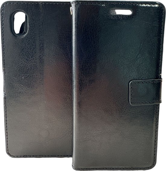 Samsung Galaxy A01 Core Hoesjes – Portemonnee Book Case – Pasjeshouder – Magneetsluiting – Zwart-Ilumina Benelux