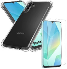 Samsung Galaxy A26/A17 5G Hoesjes – Siliconen Backcover – Schokbestendig – Transparant – Inclusief 2x Screenprotector