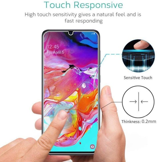 Anti-Shock silicone hoesje met 2 Pack Screenprotector Glas Geschikt voor: Samsung Galaxy A70S
