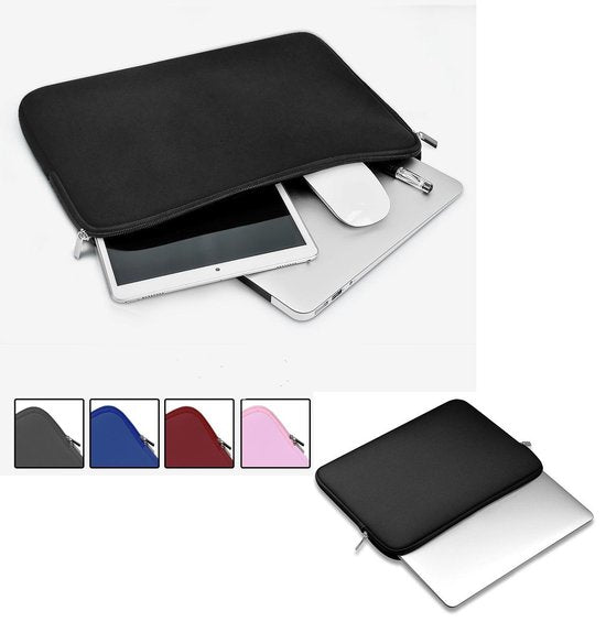 Laptophoes 14 inch – Waterdichte Neopreen Sleeve – Ultradun – Zachte Binnenvoering – Zwart-Laptop tassen-Ilumina Benelux