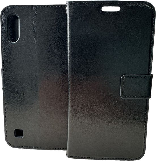 Samsung Galaxy A10 Hoesjes – Portemonnee Book Case – Pasjeshouder – Magneetsluiting – Zwart-Ilumina Benelux