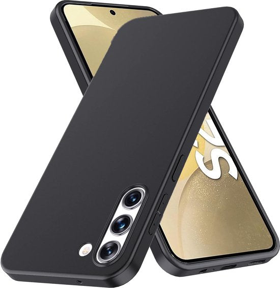 Samsung Galaxy S24 Hoesjes – Flexibele Siliconen Backcover – Soft Touch – Schokbestendig – Zwart-Ilumina Benelux