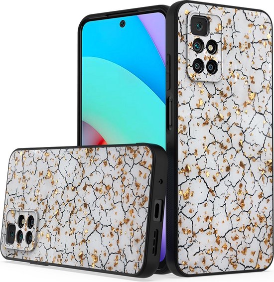 Xiaomi Redmi 10 2022 Hoesjes – Siliconen Backcover – Print Design – Schokbestendig – Gebroken Wit-Ilumina Benelux