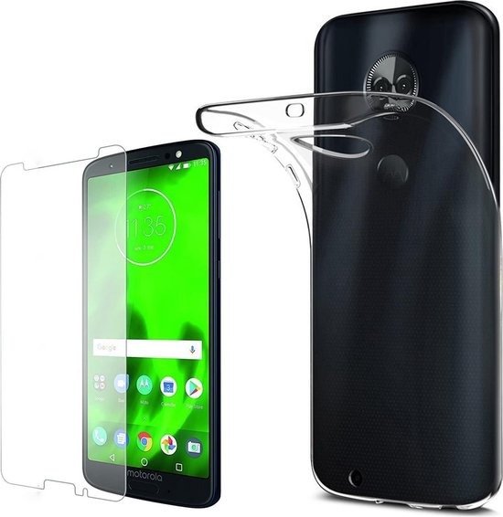 Motorola Moto G6 Hoesjes – Transparante Siliconen Backcover – Inclusief 2 Screenprotectors – Anti-kras-Ilumina Benelux
