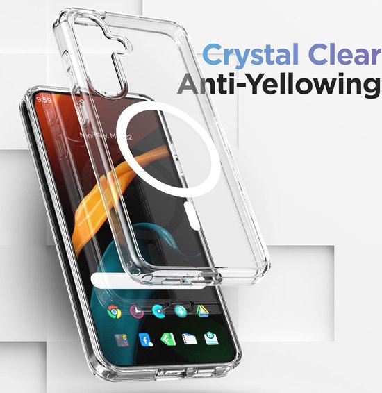 Samsung Galaxy S24 Hoesjes – Transparante Backcover – Schokbestendig – MagSafe Compatibel – Doorzichtig-Ilumina Benelux