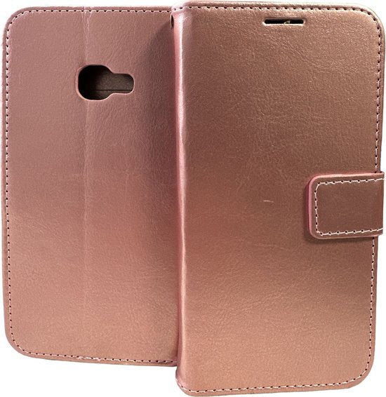 Samsung Galaxy Xcover 4/4S Hoesjes – Portemonnee Hoes – 2 Pack Screenprotector – Magneetsluiting – Roségoud-Ilumina Benelux