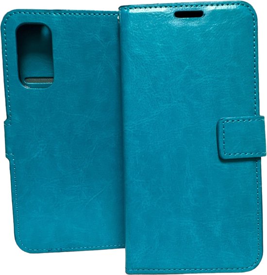 Samsung Galaxy M31S Hoesjes – Portemonnee Hoes – 2 Pack Screenprotector – Pasjeshouder – Turquoise