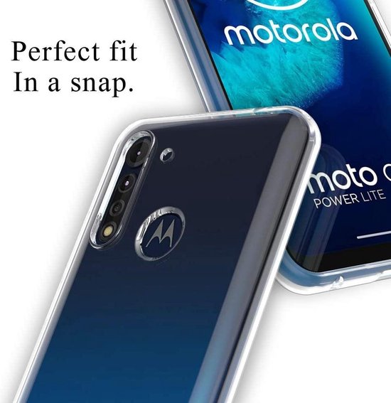 Motorola Moto G8 Power Lite Hoesjes – Transparante Siliconen Backcover – Inclusief 2x Screenprotector – Anti-kras-Ilumina Benelux