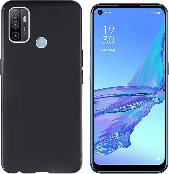 OPPO A53s Hoesjes – Siliconen Backcover – Soft TPU – Schokbestendig – Zwart-Ilumina Benelux