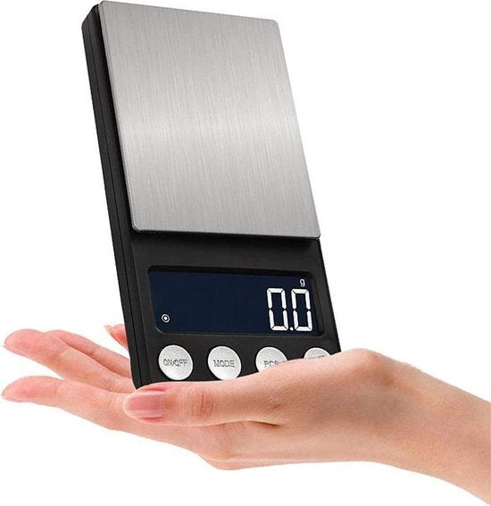 Digitale zakweegschaal voor sieraden – 0,01g precisie 100g/200g – LCD display – Auto-tarra – Pocket formaat-Ilumina Benelux