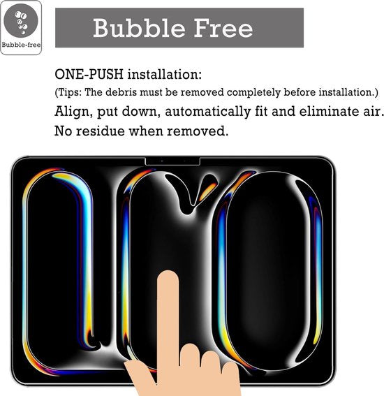 Screenprotector – Geschikt voor iPad Pro 11 (2024) – Gehard Glas – Anti-kras – 3-Pack – Tempered Glas-tabletscreenprotectors-Ilumina Benelux