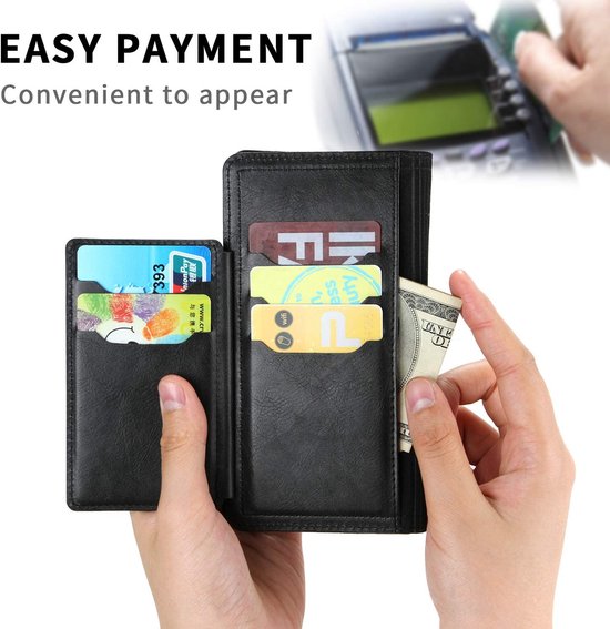 Bookcase Geschikt voor: Samsung Galaxy A36 / Galaxy A56 5G met ritssluiting - Hoesje Flipcover - Magnetisch - 5 kaarten houder - Zwart