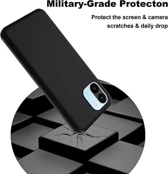 Xiaomi Redmi A1/A2 Hoesjes – Siliconen Backcover – Flexibel – Schokbestendig – Zwart-Ilumina Benelux