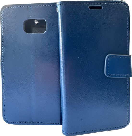 Samsung Galaxy S7 Hoesjes – Portemonnee Book Case – Pasjeshouder – Magneetsluiting – Blauw-Ilumina Benelux