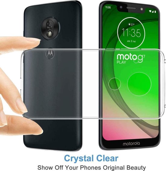 Motorola Moto G7/G7 Plus Hoesjes – Siliconen Backcover – Transparant – Flexibel – Anti Kras-Ilumina Benelux