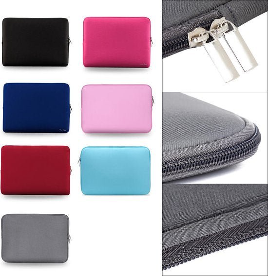 Laptophoes 14 inch – Waterdichte Neopreen Sleeve – Ultradun – Zachte Binnenvoering – Zwart-Laptop tassen-Ilumina Benelux