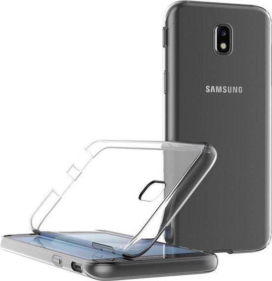 Samsung Galaxy J3 2017 Hoesjes – Transparante TPU Siliconen Backcover – Soft Case – Inclusief 2x Screenprotector-Ilumina Benelux