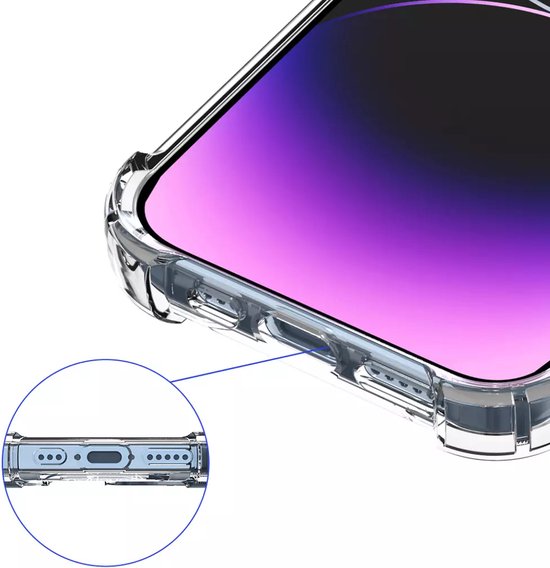 iPhone 15 Plus Hoesjes – Crystal Clear Backcover – Schokbestendig – Inclusief Screenprotector – Transparant-Ilumina Benelux