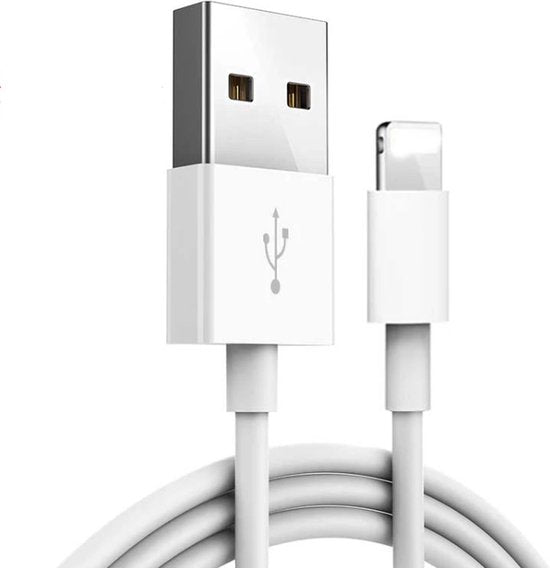 Lightning Oplaadkabel – USB naar Lightning kabel – 2 Meter – Snelladen – Wit-USB-Kabels-Ilumina Benelux