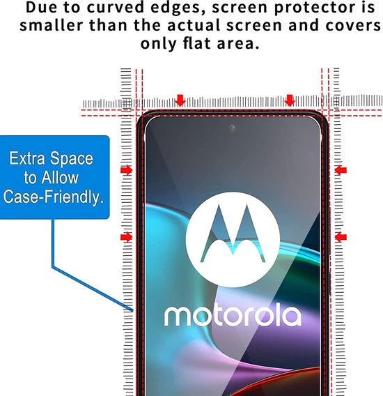 Screenprotector - Geschikt voor Motorola Moto Edge 30 - 9H Glas (3-Pack)