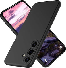 Shockproof Backcover - Liquid Silicone Soft Hoesje - Geschikt voor: Samsung Galaxy A24 - Zwart