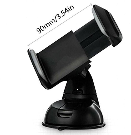 Telefoonhouder auto – Zuignap Dashboard & Raam – Verstelbaar – 360° Draaibaar – Zwart-Ilumina Benelux