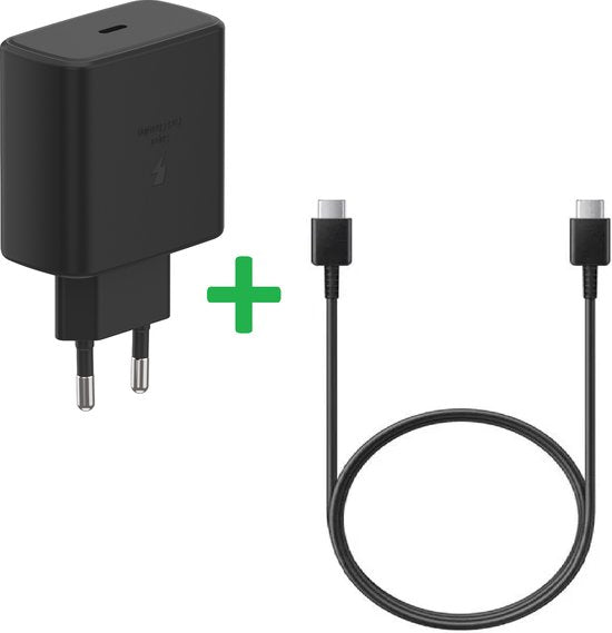 Oplader – Geschikt voor Samsung Galaxy S22/S21/S20/S10/A51/A53/A13/A12/A32/A42/A50/S9/A52 – 45W Snellader – USB-C kabel-Oplader-Ilumina Benelux