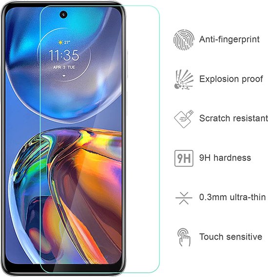 Screenprotector - Geschikt voor Motorola Moto E32 - 9H Glas (2-Pack)