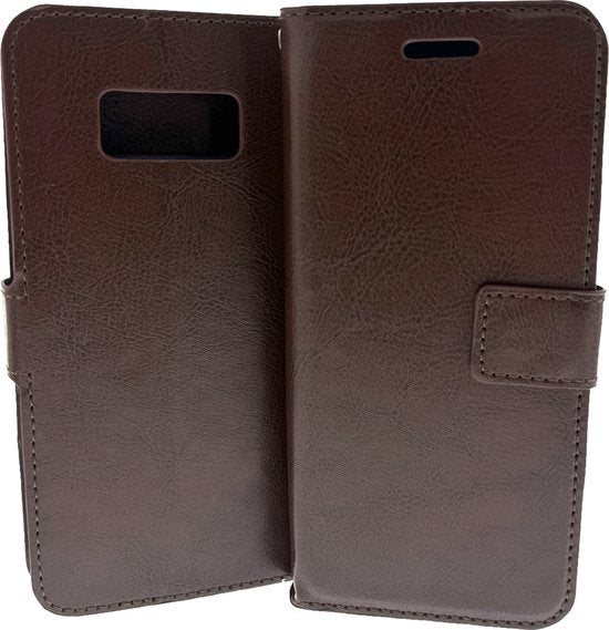 Samsung Galaxy S8 Plus Hoesjes – Portemonnee Book Case – Pasjeshouder – Magneetsluiting – Bruin-Ilumina Benelux