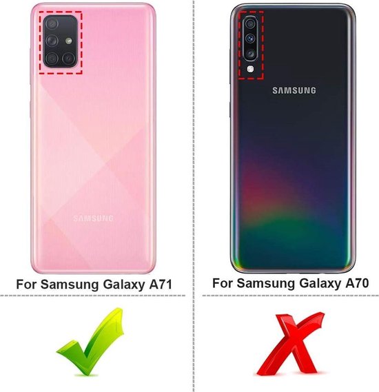 Samsung Galaxy A71 Hoesjes – Soft TPU Siliconen Backcover – 2x Gehard Glas Screenprotector – Zwart-Ilumina Benelux