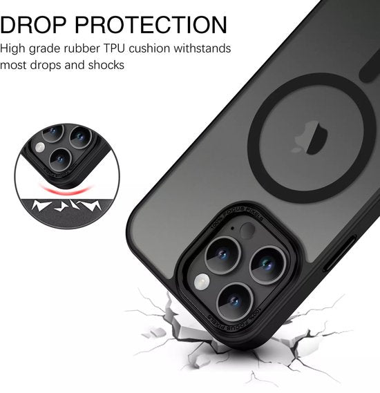 iPhone 17 Hoesjes – MagSafe Backcover – Schokbestendig – Inclusief 2x Screenprotector – Zwart-Ilumina Benelux