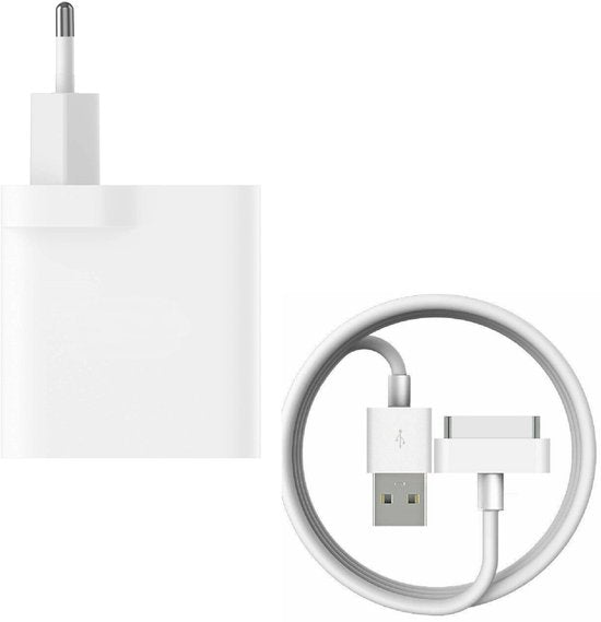 Oplader – Geschikt voor iPhone 4/4S & iPad 1/2/3 – 30W Snellader – USB 30-Pin Oplaadkabel 1 Meter-Oplader-Ilumina Benelux