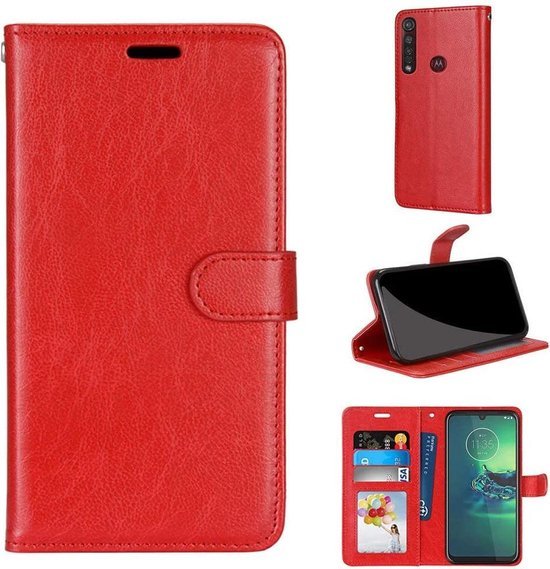 Motorola Moto G8 Power Lite Hoesjes – Portemonnee Book Case – Pasjeshouder – 2x Screenprotector – Bruin-Ilumina Benelux