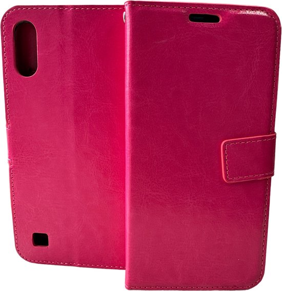 Samsung Galaxy A10 Hoesjes – Portemonnee Book Case – Pasjeshouder – Magneetsluiting – Roze-Ilumina Benelux