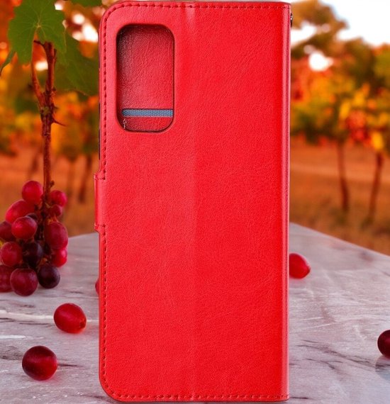 Samsung Galaxy S20 Plus 5G Hoesjes – Portemonnee Hoes – Pasjeshouder – Magneetsluiting – Rood-Ilumina Benelux