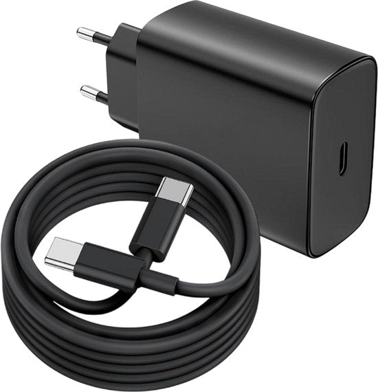 USB-C Oplader – Geschikt voor iPhone 15/16 Pro/Pro Max/Plus & Samsung Galaxy S25/S24/S23 – 45W Snellader + 1M Kabel-Oplader-Ilumina Benelux