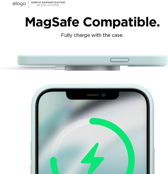 iPhone 12 Hoesjes – Liquid Siliconen Backcover – Flexibel TPU – Schokbestendig – Mint-Ilumina Benelux