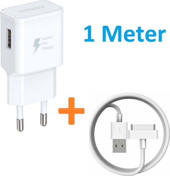30-Pin Oplaadkabel – Geschikt voor iPhone 4/4S & iPad 1/2/3/4 – USB naar 30 Pin – 1 Meter-Oplader-Ilumina Benelux