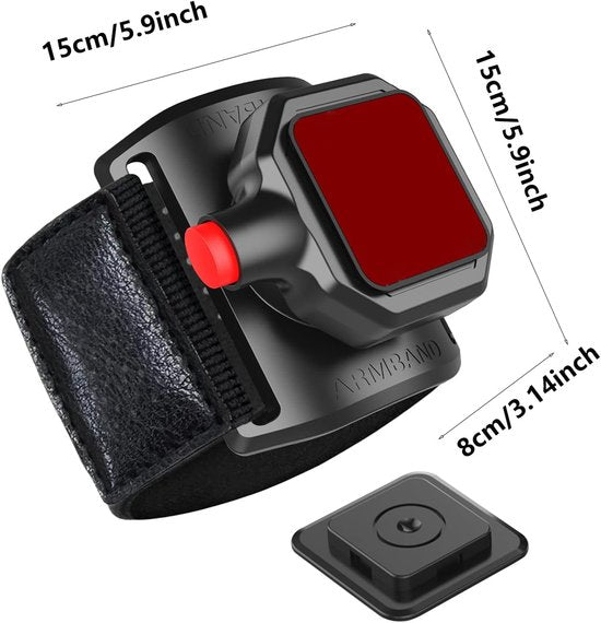 Sportarmband Met Magneet met Backcover Hoesje Geschikt voor: Samsung Galaxy A17 5G & Samsung Galaxy A26 - Polsband - Sportband - Hardloop Armband - Bevestiging Pols of Arm - Hardlopen - Hardloopband