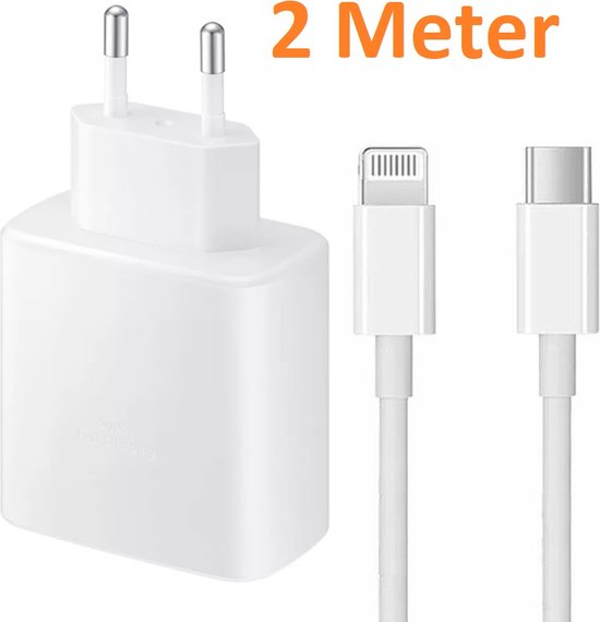 Lightning naar USB-C Oplaadkabel – Geschikt voor iPhone 11/12/13/14 & iPad – 45W Snelladen – 2 Meter-Oplader-Ilumina Benelux