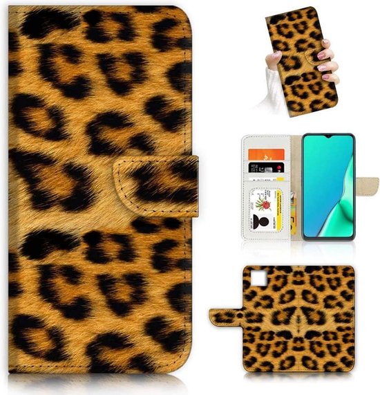 iPhone 12 Pro Hoesjes – Portemonnee Book Case – Pasjeshouder – Magneetsluiting – Luipaard Print-Ilumina Benelux