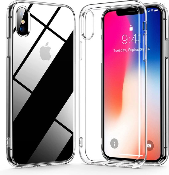 iPhone XR Hoesjes – Soft TPU Siliconen Backcover – Transparant – Inclusief Screenprotector – Anti-kras-Ilumina Benelux