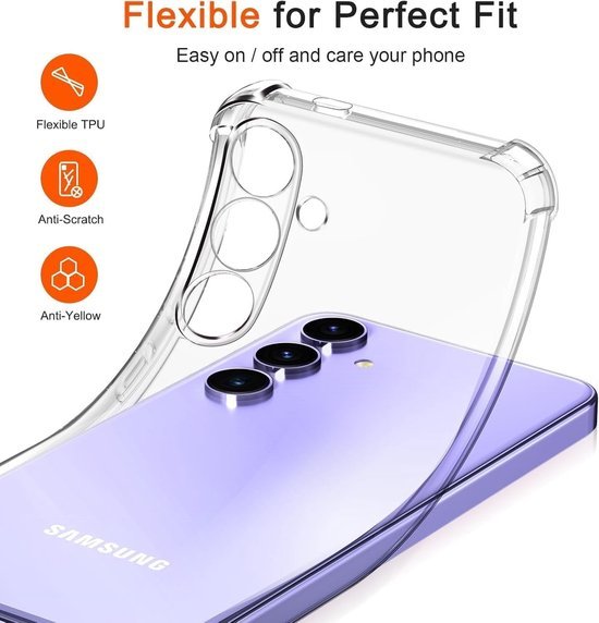 Samsung Galaxy S23 FE Hoesjes – Siliconen Backcover – Schokbestendig – Camera Beschermer – Transparant-Ilumina Benelux