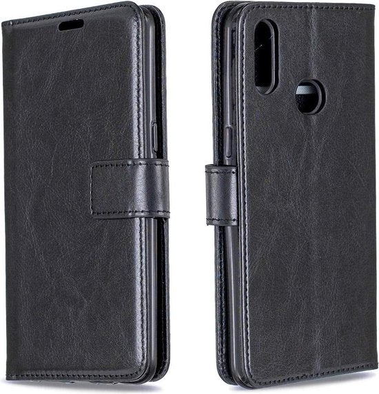Huawei Y6p Hoesjes – Portemonnee Book Case – Pasjeshouder – 2x Screenprotector – Zwart-Ilumina Benelux