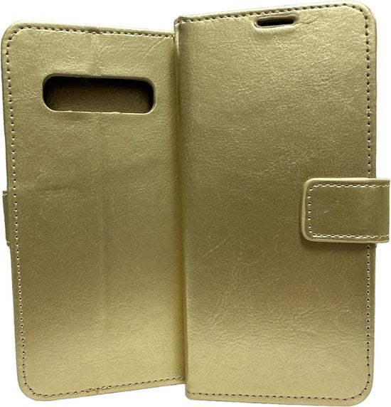 Samsung Galaxy S8 Plus Hoesjes – Portemonnee Hoes – Pasjeshouder – Magneetsluiting – Goud-Ilumina Benelux